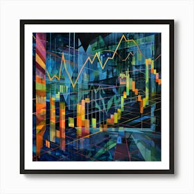 A Stock Market Graph Oil Painting Illustration 1718663945 4 Art Print