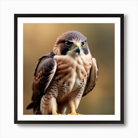 Photo Stunning Bird Portrait In Wild Nature Majestic Falcon Staring With Sharp Talons In Focus 2 Art Print