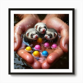 Ferrets 2 Art Print