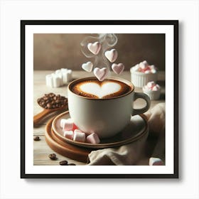 Heart Coffee Art Print