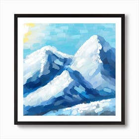 Mountain peaks Art Print