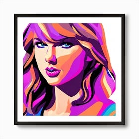 Taylor Swift, popart_close Art Print