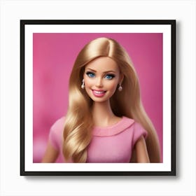 Barbie Doll Portrait smile Art Print