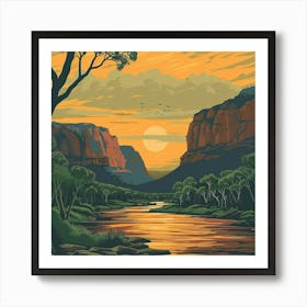 Sunset In The Grand Canyon Art Print