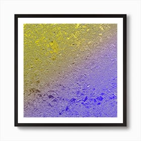 Yellow And Blue Aluminum Foil Art Print