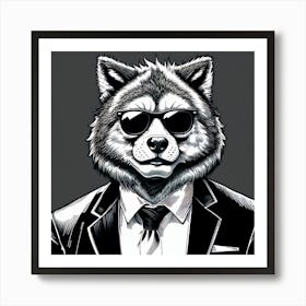 Wolf In A Suit 1 Art Print