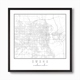 Omaha Nebraska Street Map Art Print