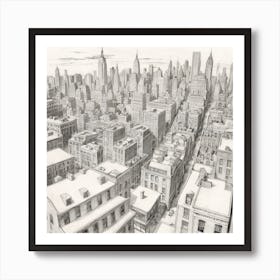 New York City Skyline 1 Art Print