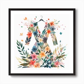 Floral Dress 1 Art Print