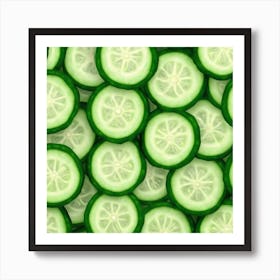 Cucumber Slices Art Print