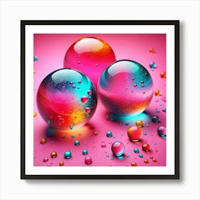 Water Spheres Art Print