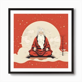 Santa Claus Meditation Art Print