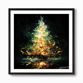 Christmas Tree A Glow - Christmas Aesthetic Art Print