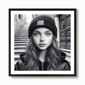 Black And White Portrait Art Print