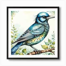 Blue Bird Art Print