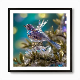 Albedobase Xl Highly Detailed Shot Of An Iridescence Crystal 0 Art Print