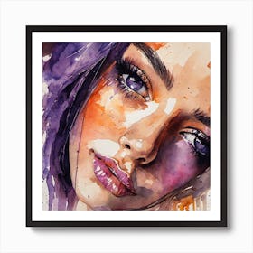 Watercolor Of A Woman 10 Art Print