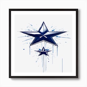 Blue Star Art Print