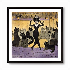 Cat Lady Art Print