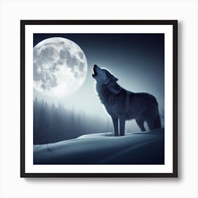 Howling Wolf Art Print