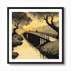 Bridge Over The River 1 Art Print