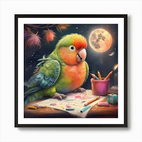 Parrot Painting 2 Art Print