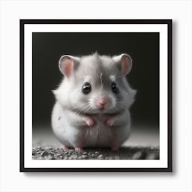 Grey Cute Hamsterwhite Backgroundbig Eyes2047 Concept Art Original Cinematic S 181702922 Art Print