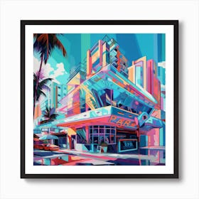 Neon City 4 Art Print