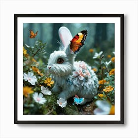 Butterfly Bunny Art Print