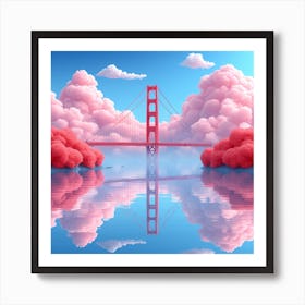 Pink Clouds Over Golden Gate Bridge Poster