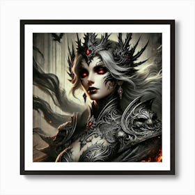 Queen Sorath Portrait Converted Art Print