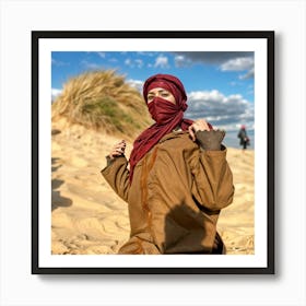 Woman In A Scarf Art Print