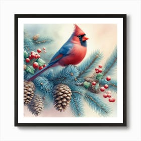 Cardinal Bird 1 Art Print