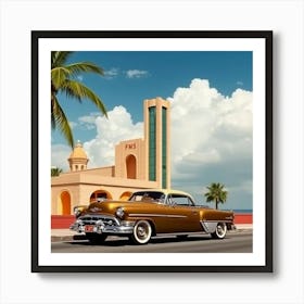 Classic Car In Cuba 1 Art Print