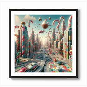 Candy City 3 Art Print