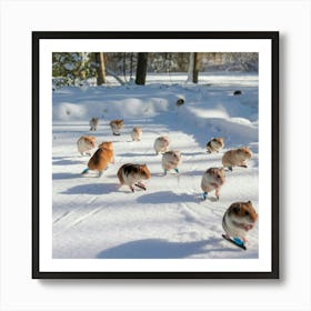 A Photo Of Hamsters Skating On The Snow Vgzhae96s0wij5w3pkmc4w Pratxdajsqcmzazlfc4 Mw Art Print