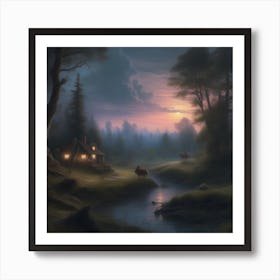 Cabin In The Woods Art Print