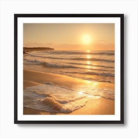 Sunset On The Beach Art Print