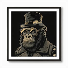 Steampunk Monkey 55 Art Print