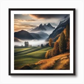 Autumn In The Mountains 42 Art Print