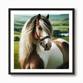 Horse In A Field 3 Art Print