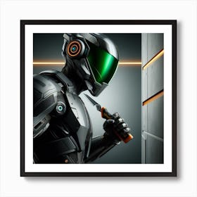 Futuristic Robot 31 Art Print