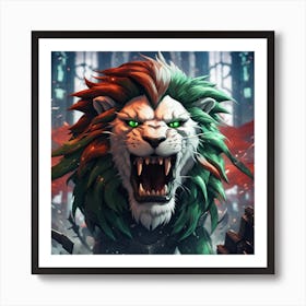 Joker Lion Art Print