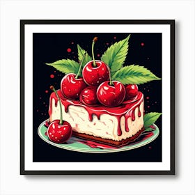 Cherry Cheesecake 1 Art Print