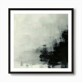 Abstract Black And White Painting Poster