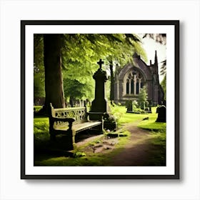 Remembrance Vintage Tomb Landmark Beautiful Plant Headstone Culture Old Architecture Rest (5) Art Print