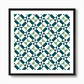 Classic Green Azulejo Wall Art Print