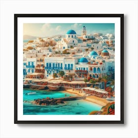 Greece Stock Videos & Royalty-Free Footage 1 Art Print