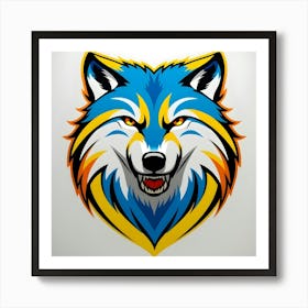 Wolf Head 8 Art Print