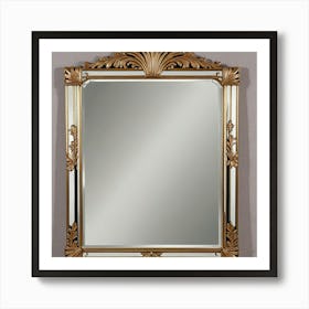 Gold Ornate Mirror Art Print